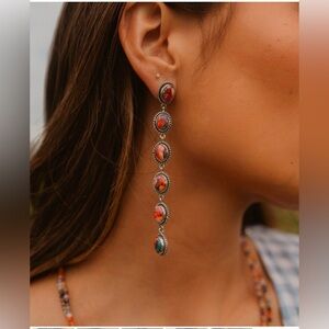 Goldie Lew Shelly Earrings Pink Spiny Turquoise